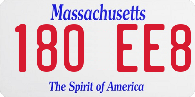 MA license plate 180EE8