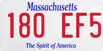 MA license plate 180EF5