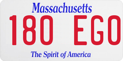 MA license plate 180EG0