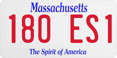 MA license plate 180ES1