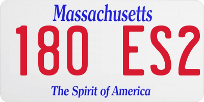 MA license plate 180ES2