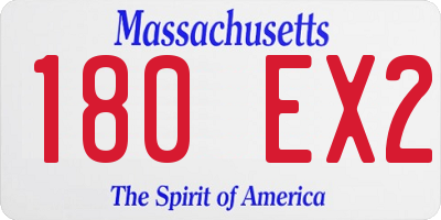 MA license plate 180EX2