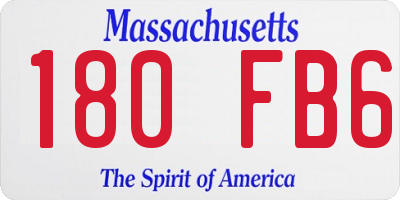 MA license plate 180FB6