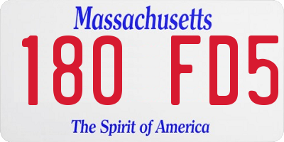 MA license plate 180FD5