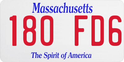 MA license plate 180FD6