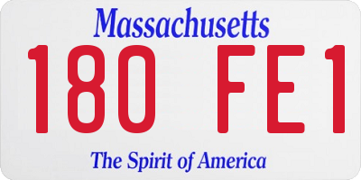 MA license plate 180FE1