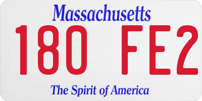 MA license plate 180FE2