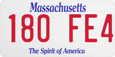 MA license plate 180FE4