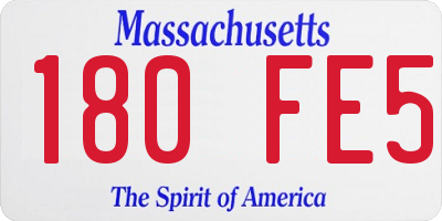 MA license plate 180FE5