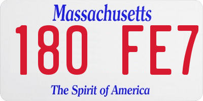MA license plate 180FE7