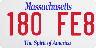 MA license plate 180FE8