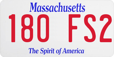 MA license plate 180FS2