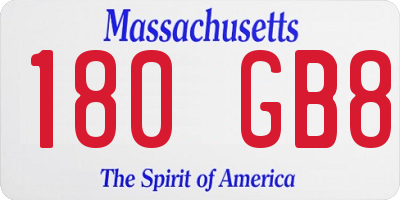 MA license plate 180GB8