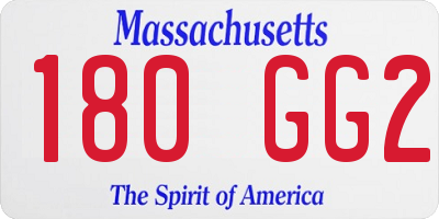 MA license plate 180GG2