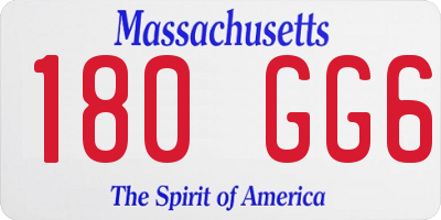 MA license plate 180GG6