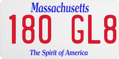 MA license plate 180GL8