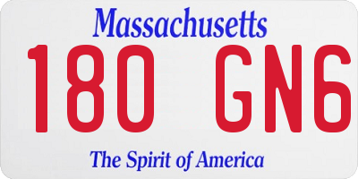 MA license plate 180GN6