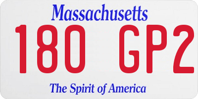 MA license plate 180GP2