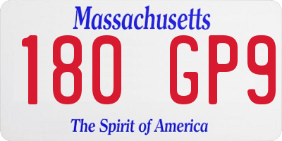 MA license plate 180GP9