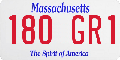 MA license plate 180GR1