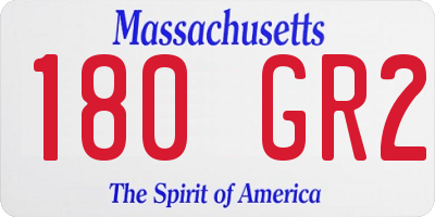 MA license plate 180GR2