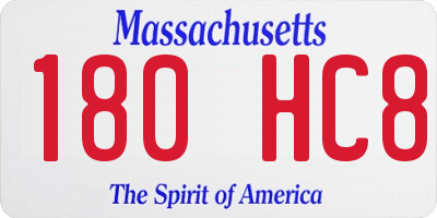 MA license plate 180HC8