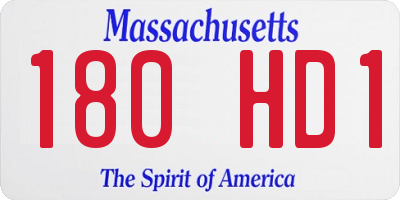 MA license plate 180HD1