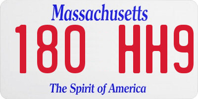 MA license plate 180HH9