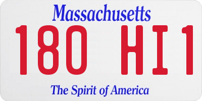 MA license plate 180HI1