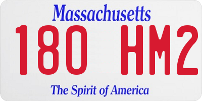 MA license plate 180HM2