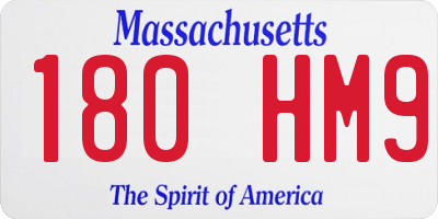MA license plate 180HM9