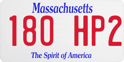 MA license plate 180HP2