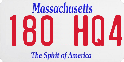 MA license plate 180HQ4