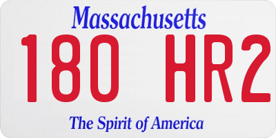 MA license plate 180HR2