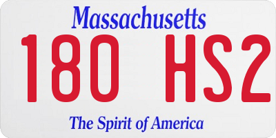 MA license plate 180HS2