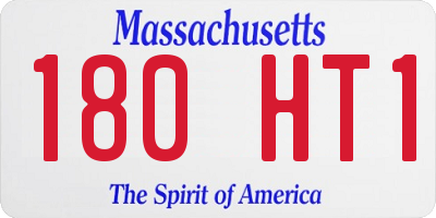 MA license plate 180HT1