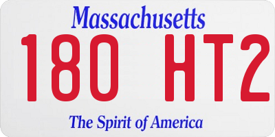 MA license plate 180HT2
