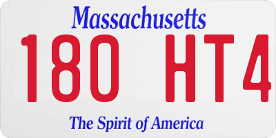 MA license plate 180HT4