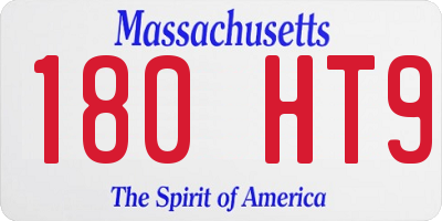 MA license plate 180HT9