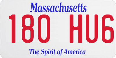 MA license plate 180HU6