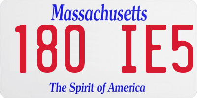 MA license plate 180IE5