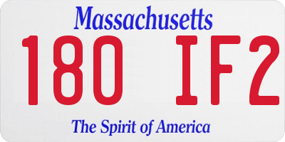 MA license plate 180IF2