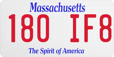 MA license plate 180IF8