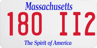 MA license plate 180II2