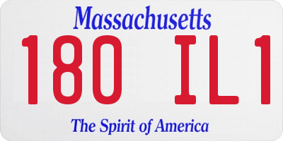 MA license plate 180IL1