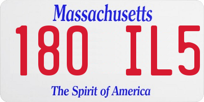 MA license plate 180IL5