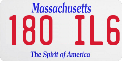 MA license plate 180IL6
