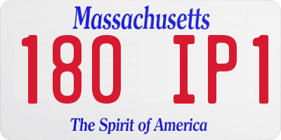 MA license plate 180IP1