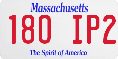 MA license plate 180IP2