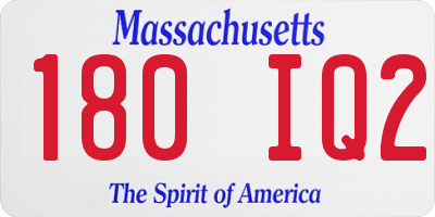 MA license plate 180IQ2
